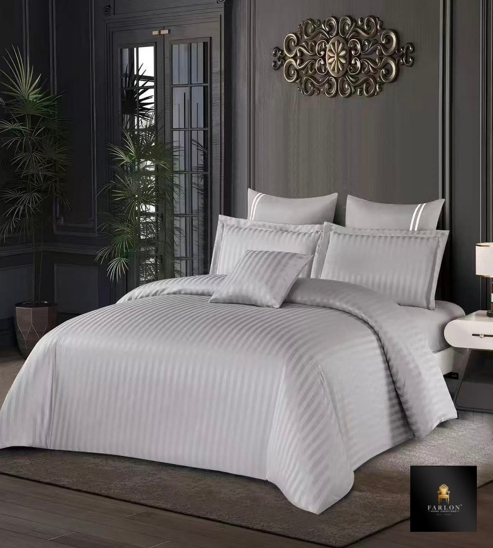 FHC Hotel Style 6 Piece Grey Duvet Cover - KING