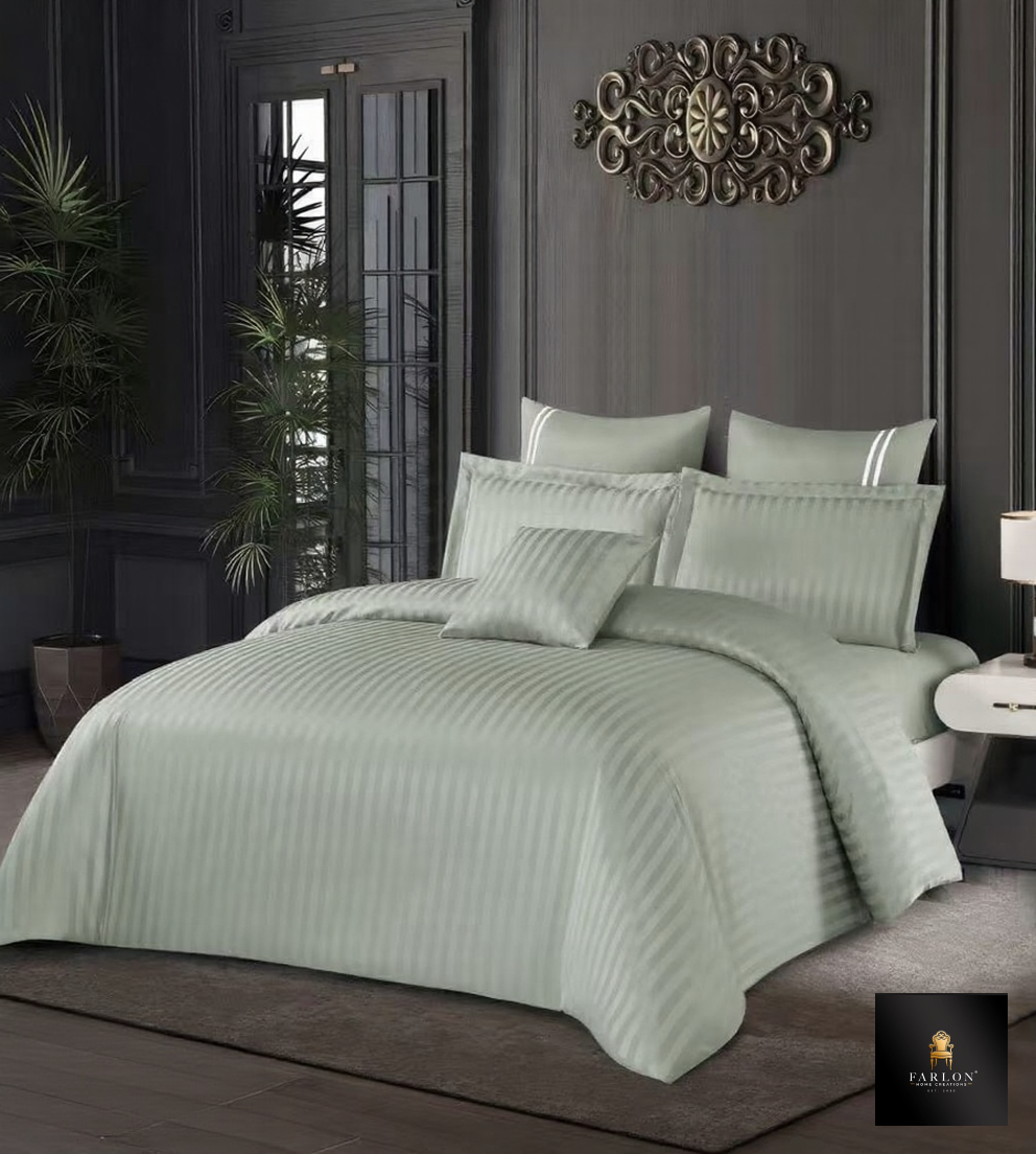 FHC Hotel Style 6 Piece Green Duvet Cover - KING
