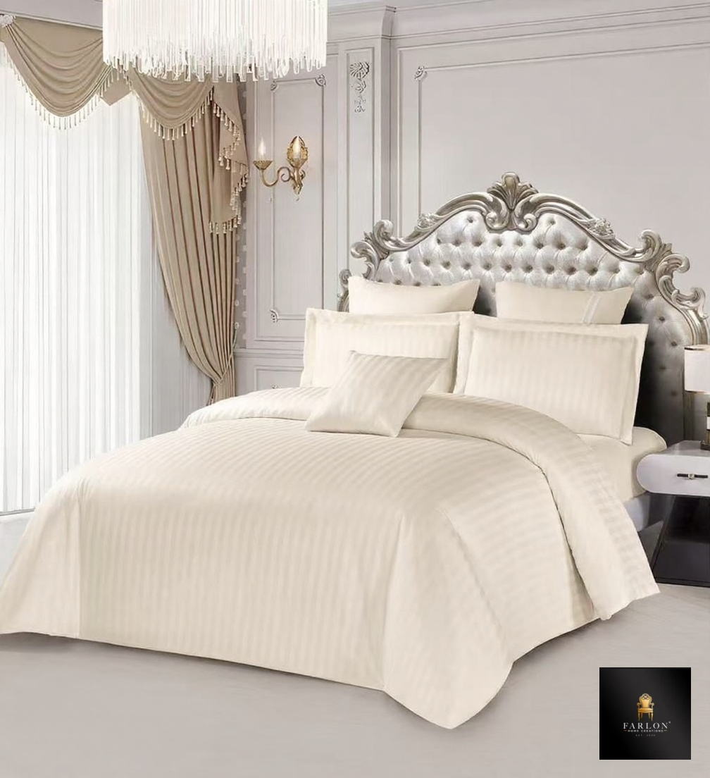 FHC Hotel Style 6 Piece Cream Duvet Cover - KING