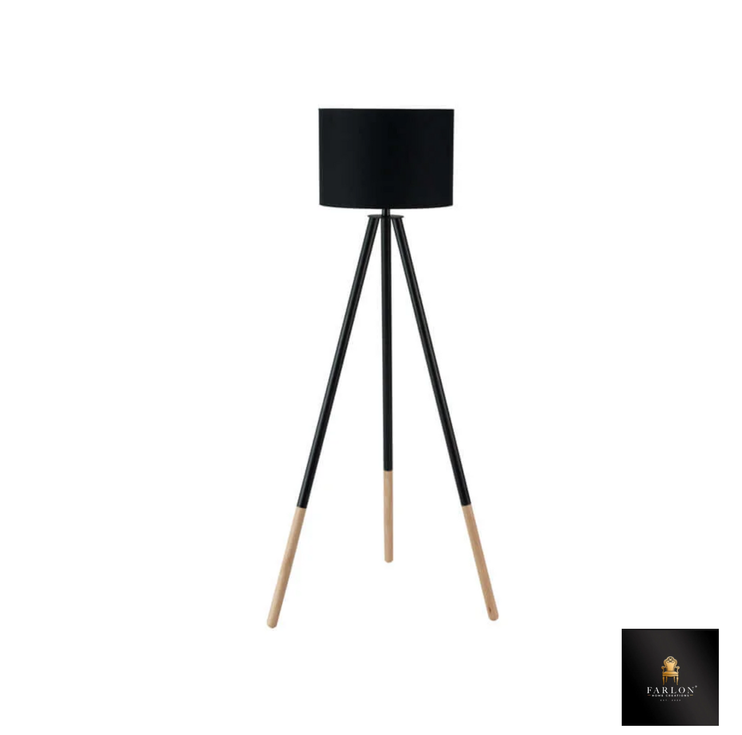 FHC BLACK TRIPOD FLOOR LAMP