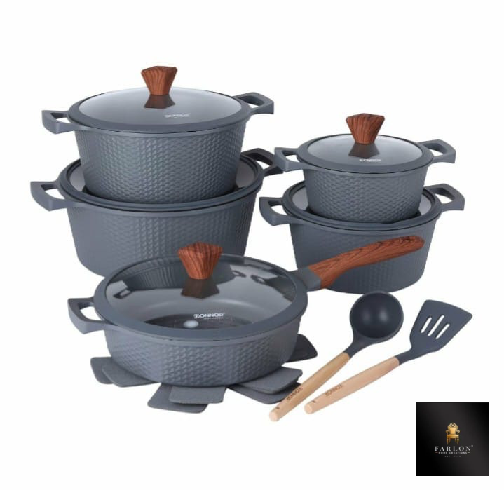 FHC 10 Piece Non-stick Kitchen Pot Cookware Set