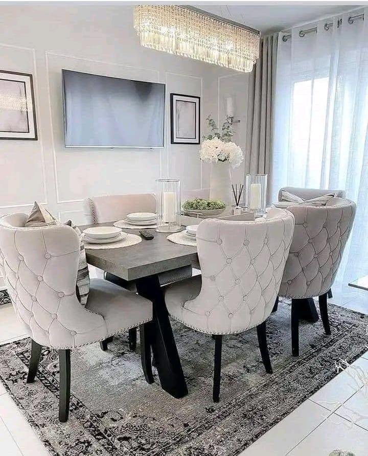 FHC Deep Buttoned 6 Seater Set