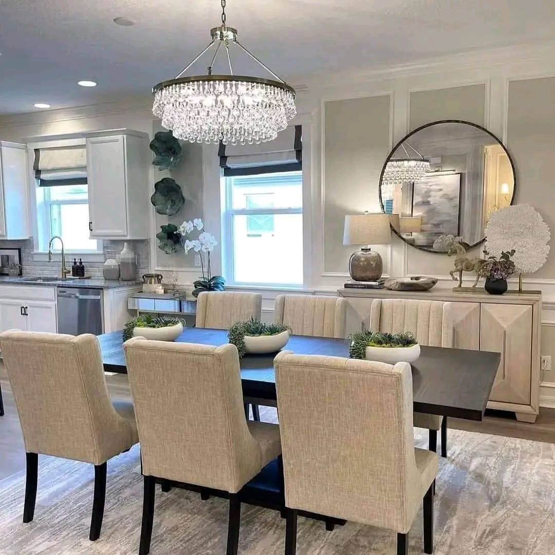 FHC 6 Seater Classic Wooden Dining Set