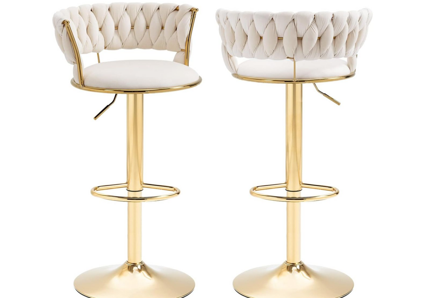 FHC Stunning Bar Stools Set - White