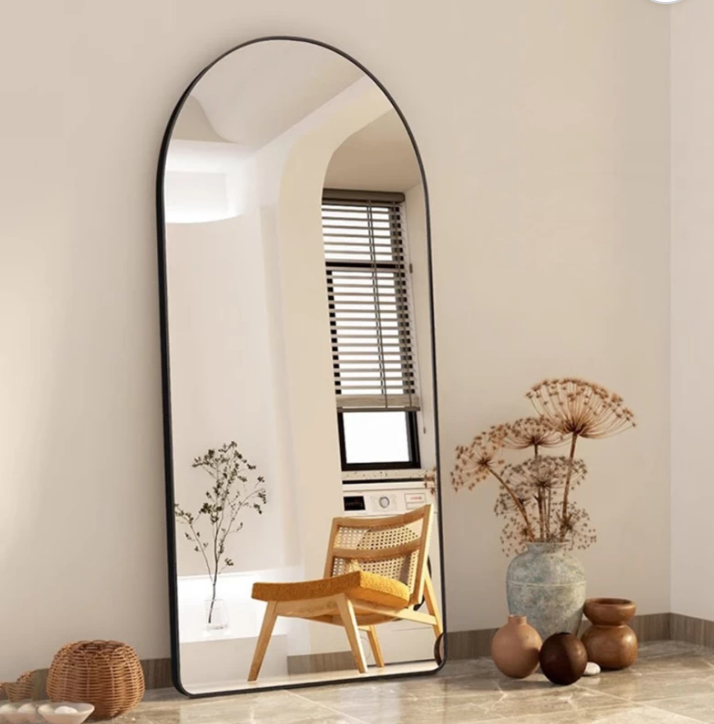 FHC Decorative Semi curved Large Standing Mirror