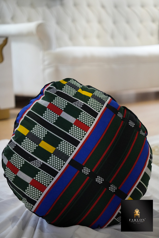 FHC Round Heritage Multi-Color Cushion