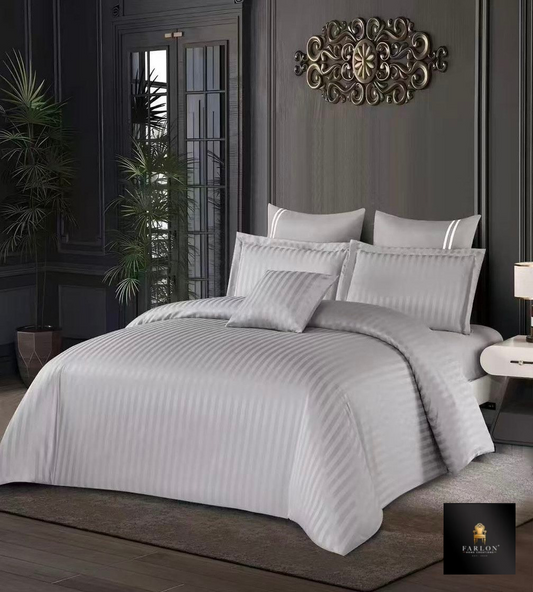 FHC Hotel Style  6 Piece Grey Duvet Cover - KING