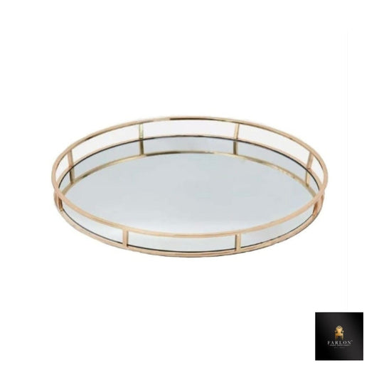 FHC Round Glass Serving Tray