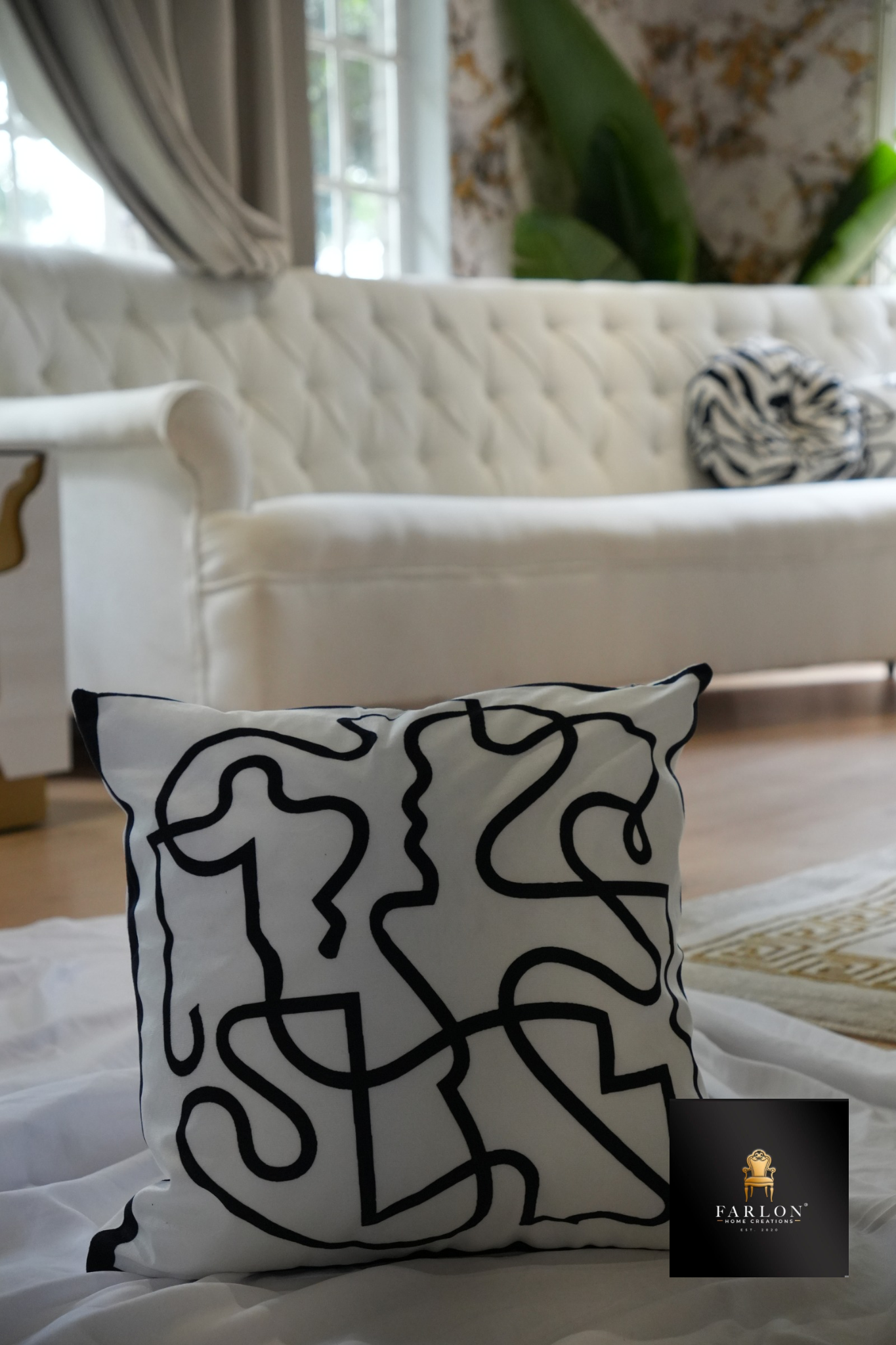 FHC Abstract Line Art Minimalist Scatter Cushion