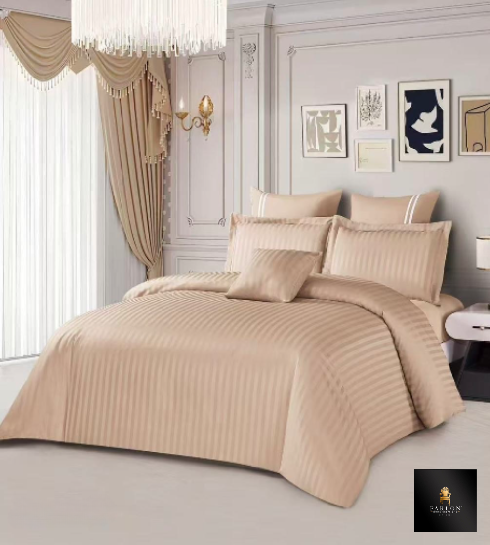 FHC Hotel Style  6 Piece Brown Duvet Cover - KING