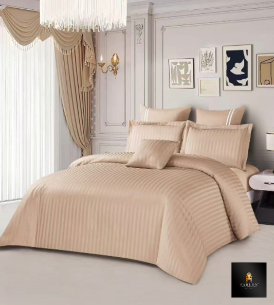 FHC Hotel Style  6 Piece Brown Duvet Cover - KING