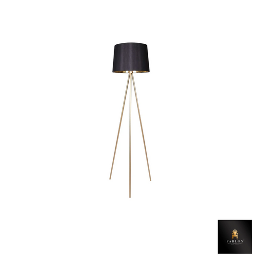 FHC BLACK SHADE TRIPOD FLOOR LAMP