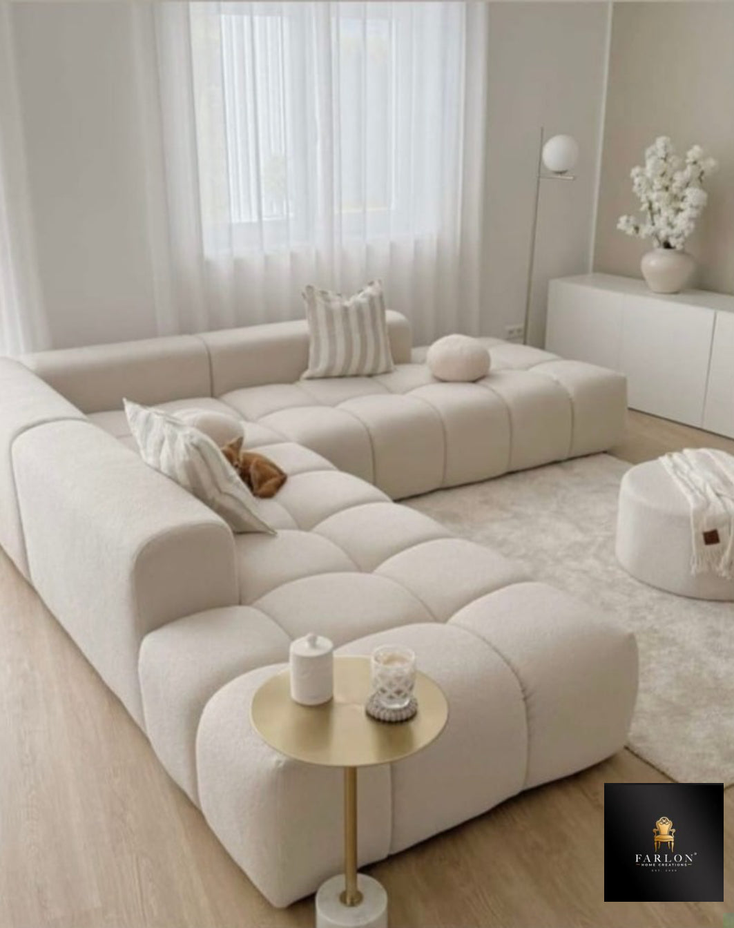 FHC Cloud Bouclé Modular Sectional Sofa