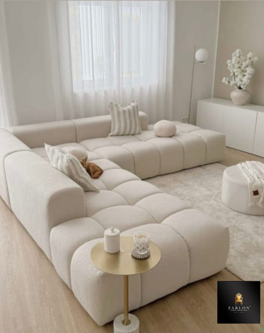 FHC Cloud Bouclé Modular Sectional Sofa