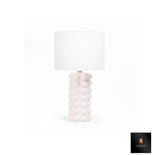 FHC BUBBLE BASE WHITE TABLE LAMP