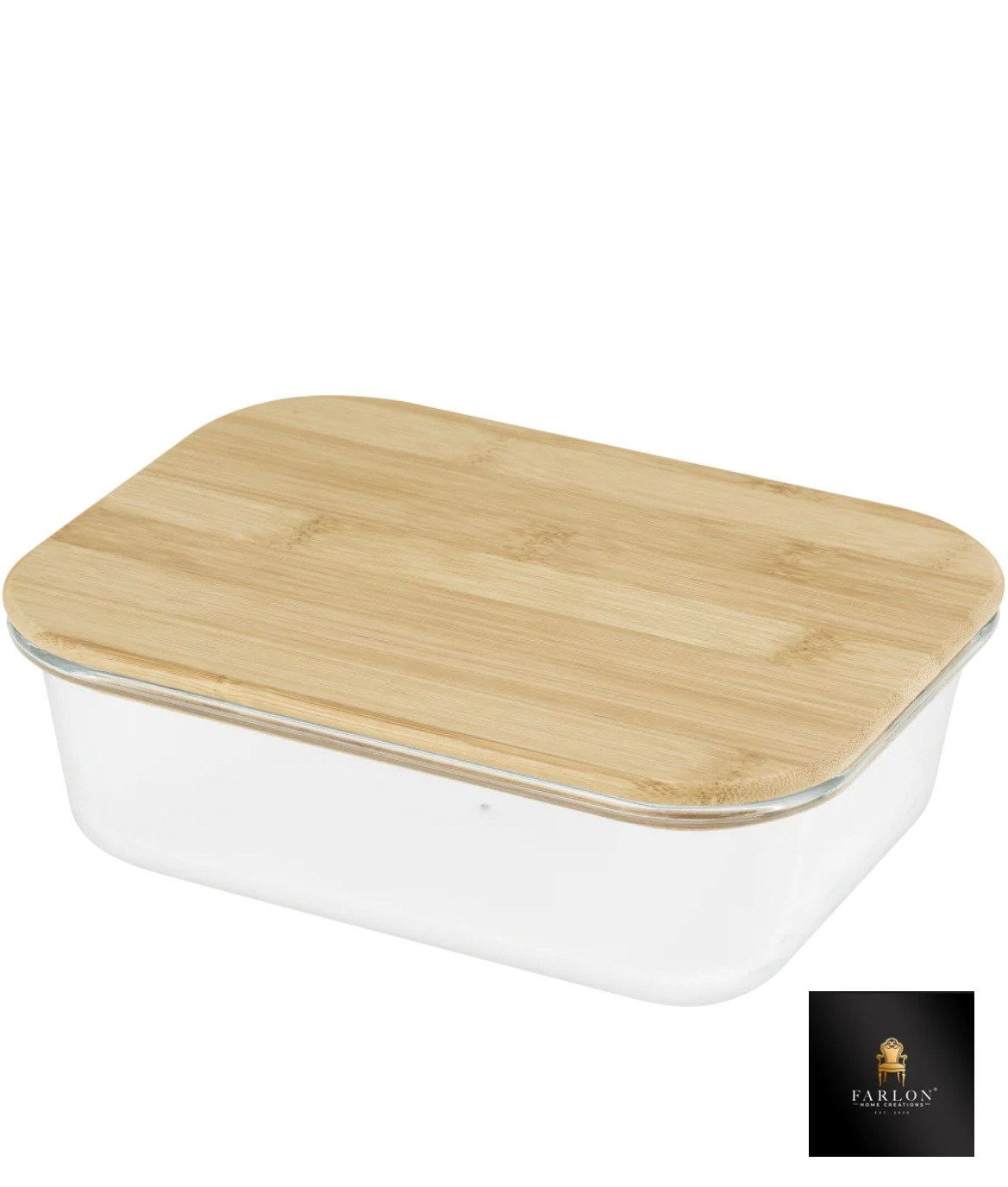 FHC Glass Storage Container with Bamboo Lid – Medium ( 4 Piece Set)