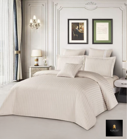 FHC Hotel Style  6 Piece Beige Duvet Cover - KING
