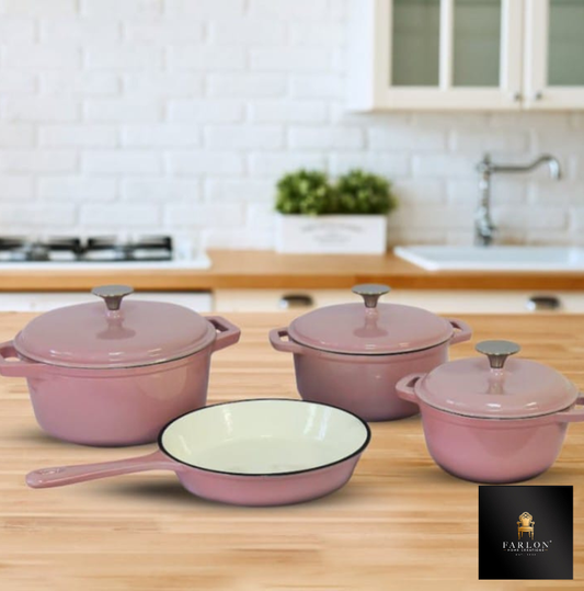 FHC 7 Piece Cast Iron Pot Set