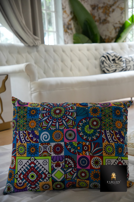 FHC Vibrant Mosaic Art Scatter Cushion
