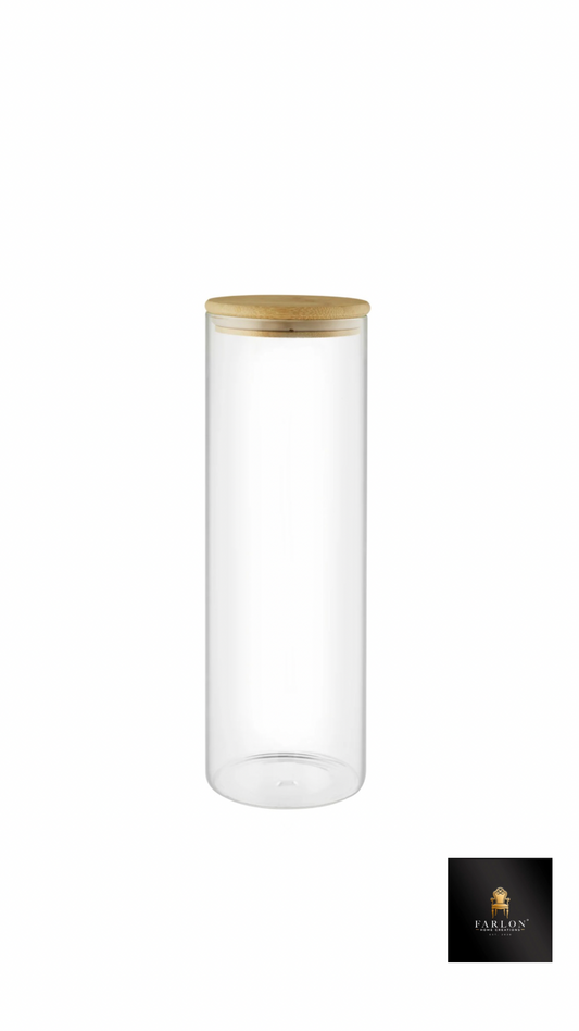 FHC Glass Storage Jar with Bamboo Lid (Extra Large) ( 4 Piece Set)