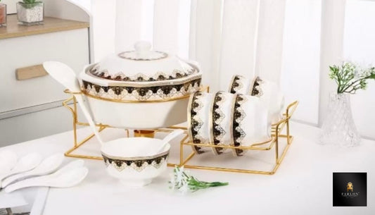 FHC 3 Piece Stunning Glass Serving Platter Set