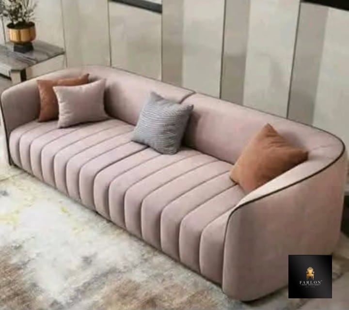 FHC 3 Seater Velvet Flannel Couch