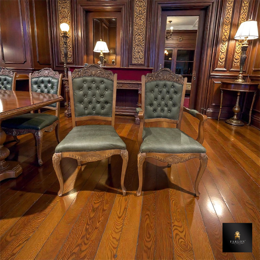 FHC Antique Tufted His and Hers Chairs For Hire