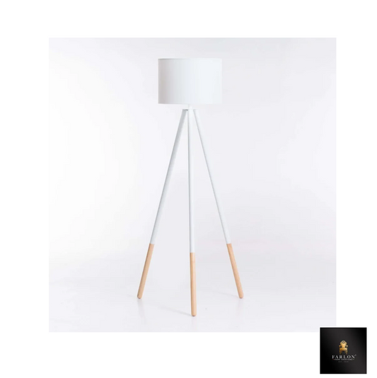 FHC WHITE  TRIPOD FLOOR LAMP
