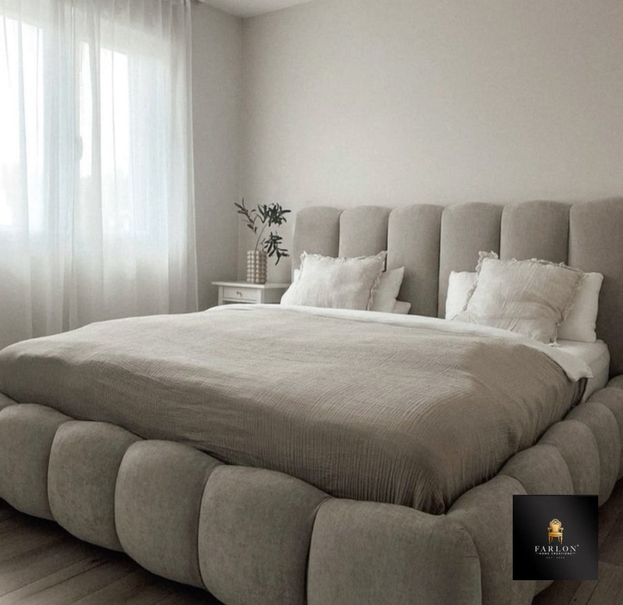 FHC Stunning Boucle Cloud Bed Frame