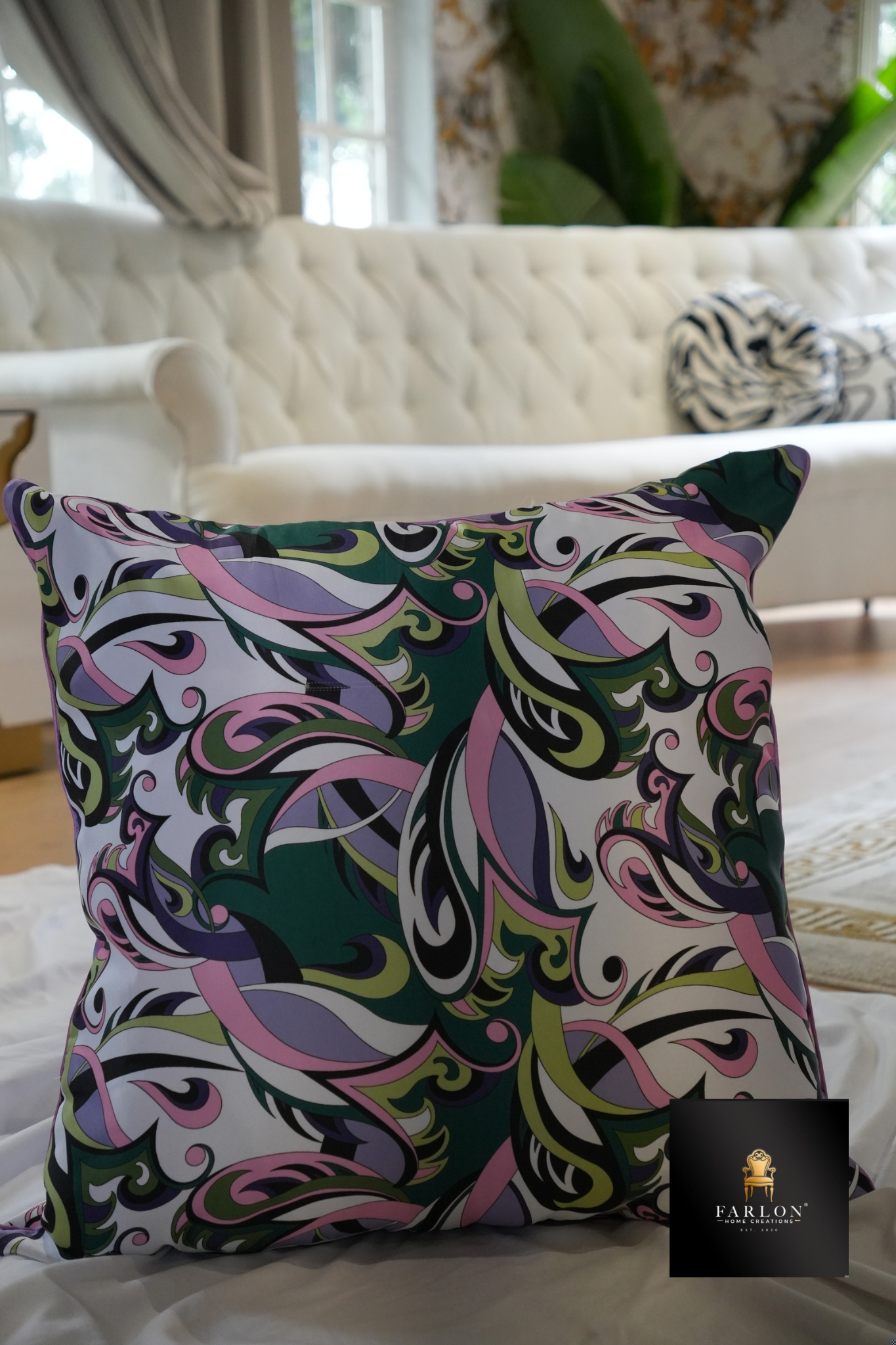 FHC Pastel Flourish Decorative Scatter Cushion