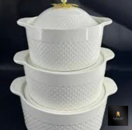 FHC 3 Piece Stylish Serving Glass Pots