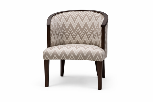 FHC Modern Chevron Barrel Accent Chair for Hire