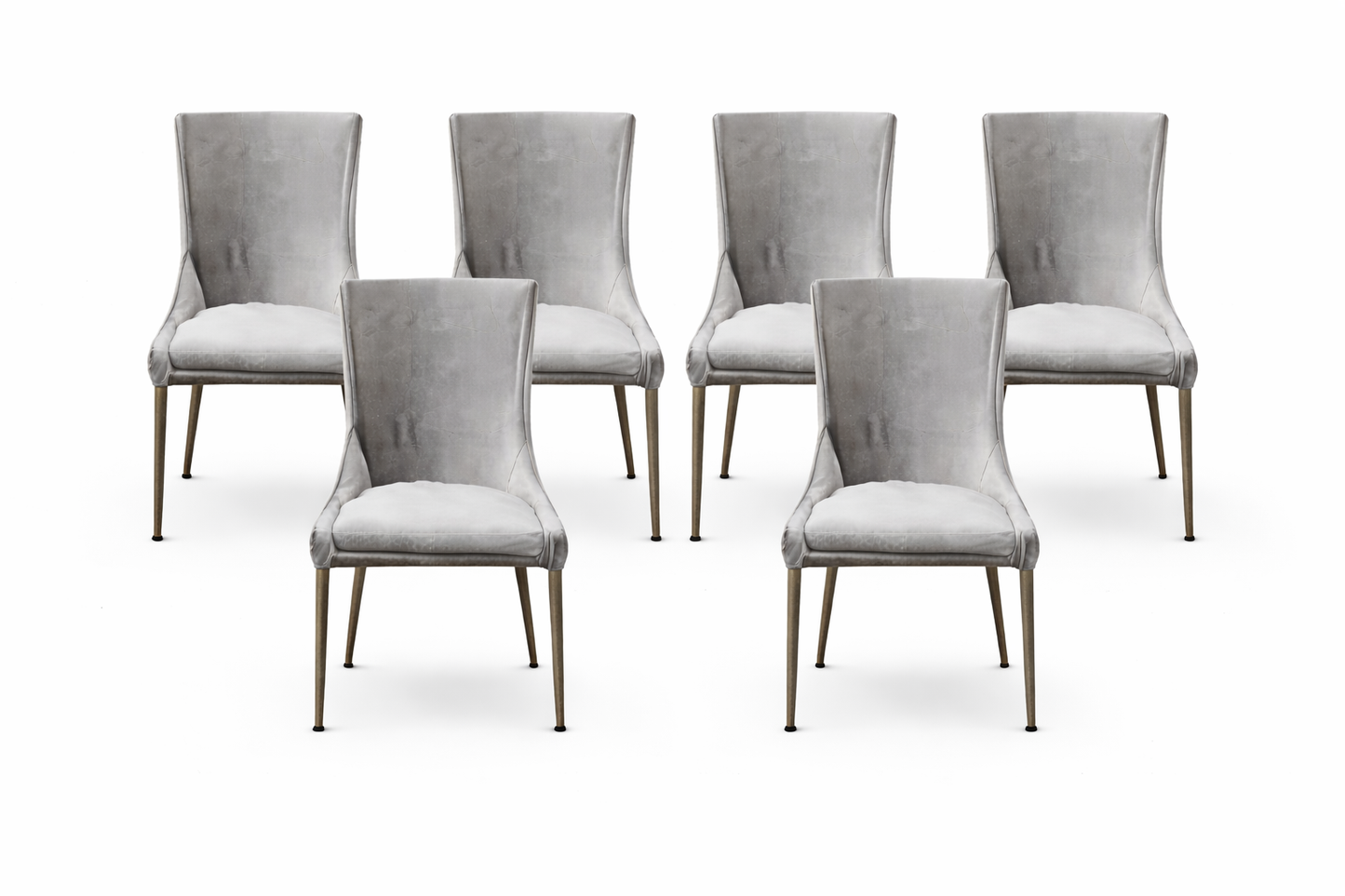 FHC Modern Grey Velvet Dining Chair For Hire