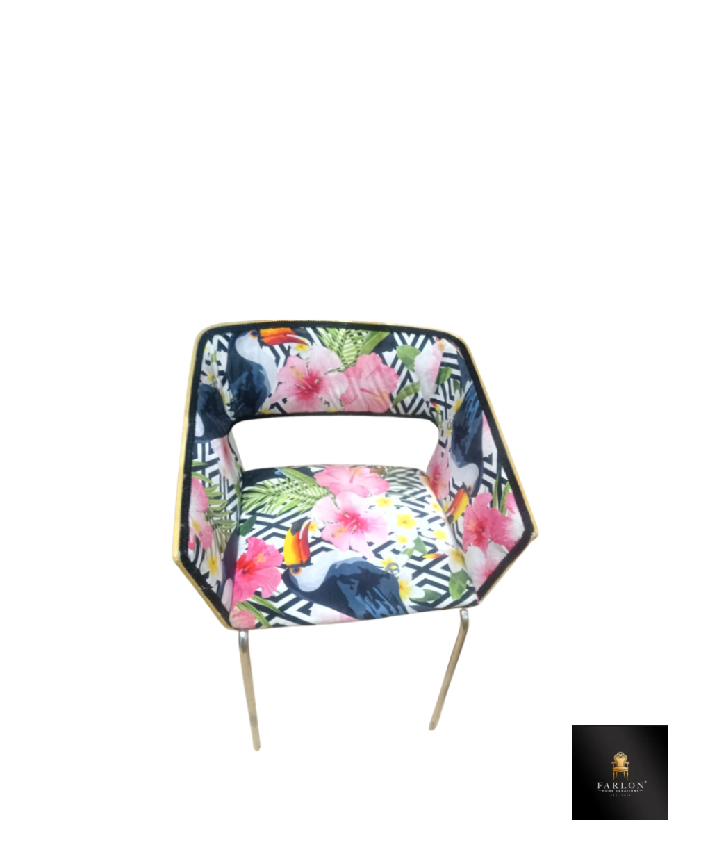 FHC Tropical Print Accent Chair