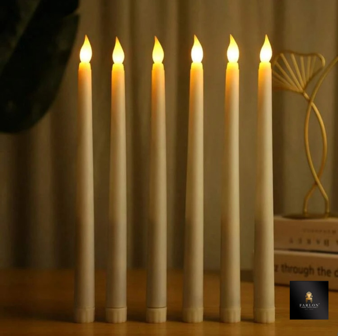 FHC LED Flameless Flaux Candles – Set of 6