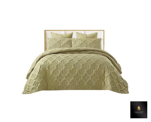 FHC Luxury Lime Green Quilt - Super King