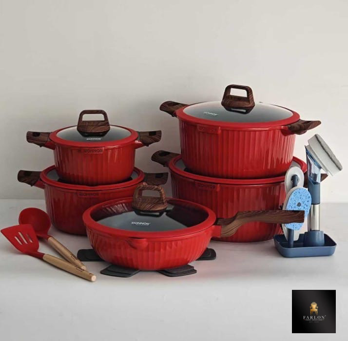 FHC 10 Piece Non-stick Kitchen Pot Cookware Set