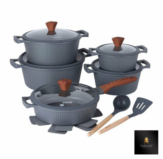 FHC 10 Piece Non-stick Kitchen Pot Cookware Set