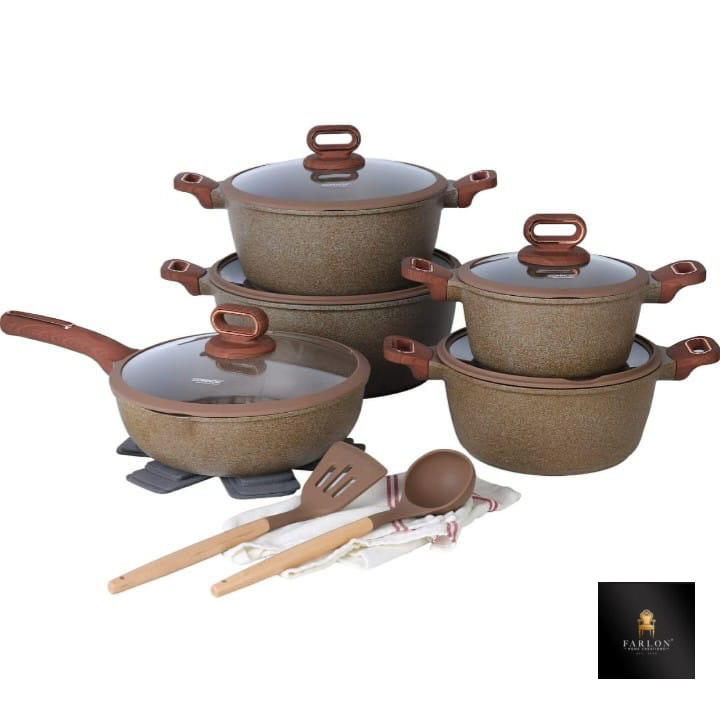 FHC 10 Piece Non-stick Kitchen Pot Cookware Set