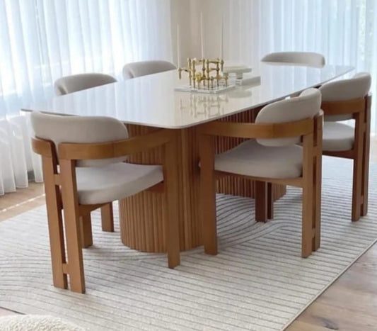 FHC Modern Classy 6 seater Wooden Dining Set