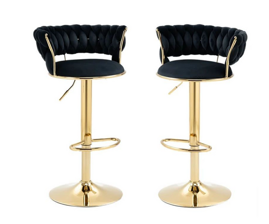 FHC Stunning Bar Stools Set - Black