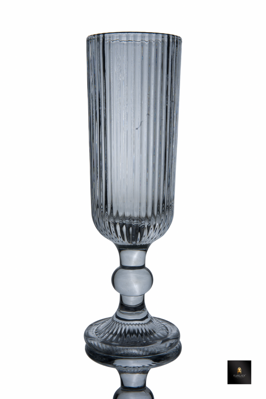 FHC Ribbed Crystal Champagne Glass 6 Piece